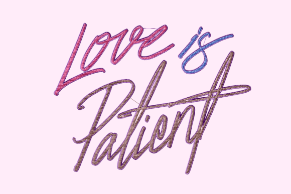 Love is Patient: A Timeless Embroidery Design for Meaningful Gifts