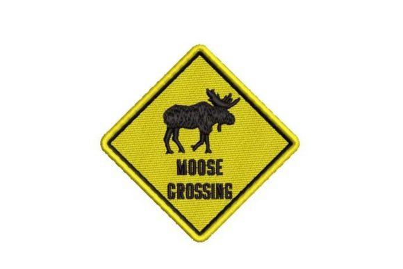 Moose Crossing Sign: A Rustic Accent for Boutique Apparel