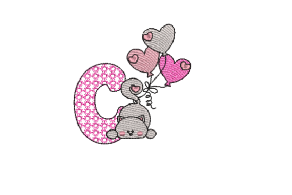 Review: Letter C Cat Sketch for Small Business Merch