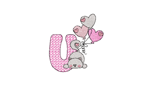 Review: Letter U Cat Sketch for Custom Gifts