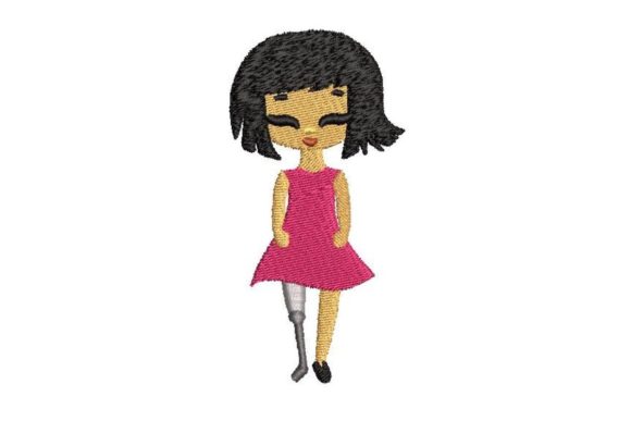 Reviewing Child Amputee for Holiday Embroidery Collections